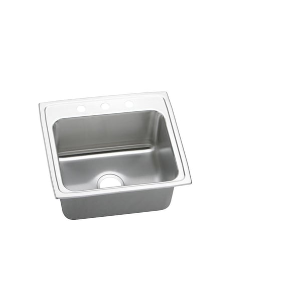 Lustertone Ss 22 X 19.5 X 10.1 Single Bowl Drop-In Sink With Quick-Clip